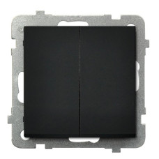 Вимикач 2-й без рамки Ospel Sonata Чорний