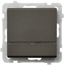 Вимикач 1-й з підсвіткою без рамки Ospel Sonata Шоколад