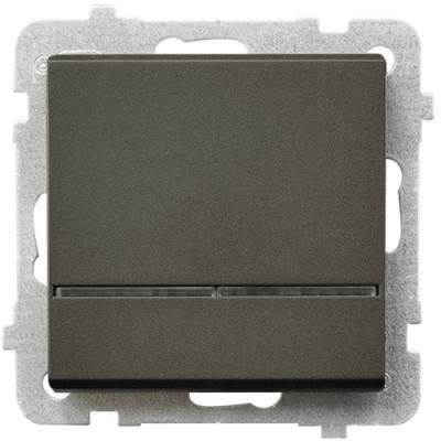 Вимикач 1-й з підсвіткою без рамки Ospel Sonata Шоколад