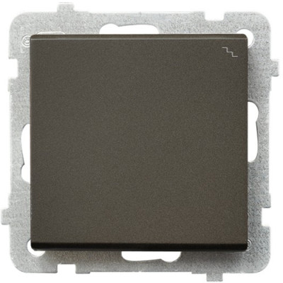 Вимикач 1-й прохідний без рамки Ospel Sonata Шоколад