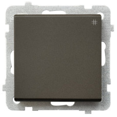 Вимикач 1-й реверсивний без рамки Ospel Sonata Шоколад