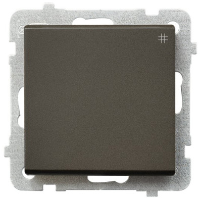 Вимикач 1-й реверсивний без рамки Ospel Sonata Шоколад