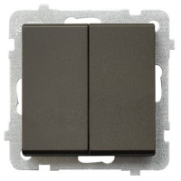 Вимикач 2-й без рамки Ospel Sonata Шоколад