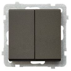 Вимикач 2-й без рамки Ospel Sonata Шоколад