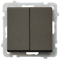 Вимикач 2-й прохідний без рамки Ospel Sonata Шоколад