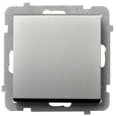 Вимикач 1-й без рамки Sonata Ospel Срібло матове
