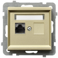 Розетка комп'ютерна без рамки Ospel Sonata Золото