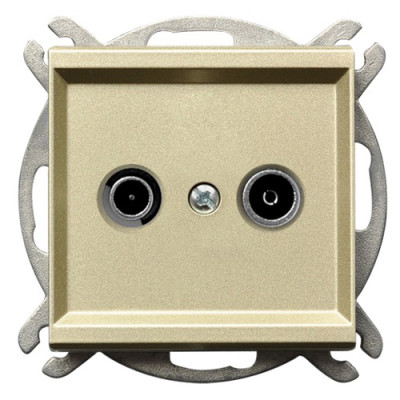 Розетка телевізійна без рамки Sonata Ospel Золото