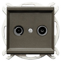 Розетка телевізійна без рамки Ospel Sonata Шоколад