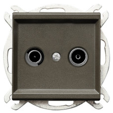 Розетка телевізійна без рамки Ospel Sonata Шоколад