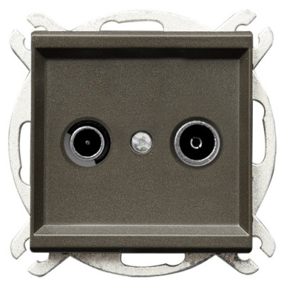 Розетка телевізійна без рамки Ospel Sonata Шоколад