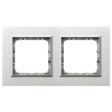 рамка 2-а горизонтальна Алюміній Ospel Sonata