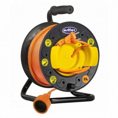Подовжувач на котушці з виносною розеткою "Svittex" (2х1,5) 40м.