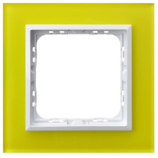 рамка 1-а горизонтальна Зелене скло Ospel Sonata