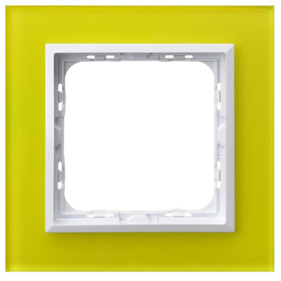 рамка 1-а горизонтальна Зелене скло Ospel Sonata