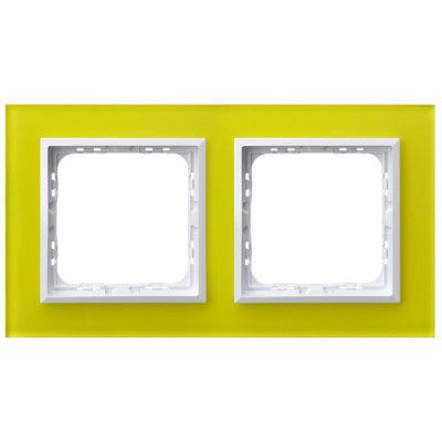 рамка 2-а горизонтальна Зелене скло Ospel Sonata