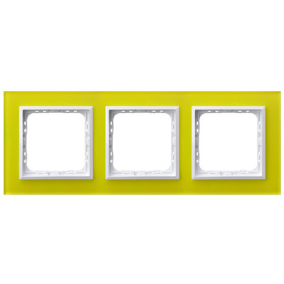 рамка 3-а горизонтальна Зелене скло Ospel Sonata