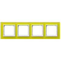 рамка 4-а горизонтальна Зелене скло Ospel Sonata