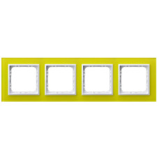 рамка 4-а горизонтальна Зелене скло Ospel Sonata