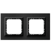 рамка 2-а горизонтальна Полірований антрацит Ospel Sonata