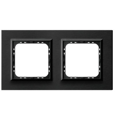 рамка 2-а горизонтальна Полірований антрацит Ospel Sonata