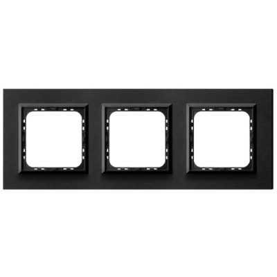 рамка 3-а горизонтальна Полірований антрацит Ospel Sonata