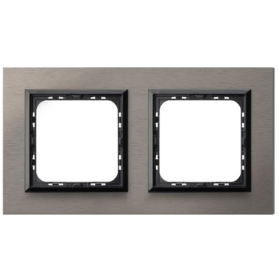 рамка 2-а горизонтальна Полірований сатін Ospel Sonata