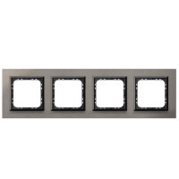 рамка 4-а горизонтальна Полірований сатін Ospel Sonata