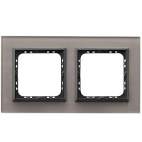 рамка 2-а горизонтальна Сіре скло Ospel Sonata