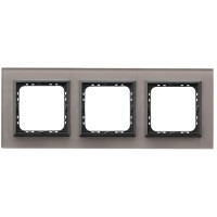 рамка 3-а горизонтальна Сіре скло Ospel Sonata