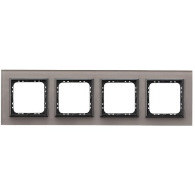 рамка 4-а горизонтальна Сіре скло Ospel Sonata