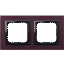 рамка 2-а горизонтальна Слива скло Ospel Sonata