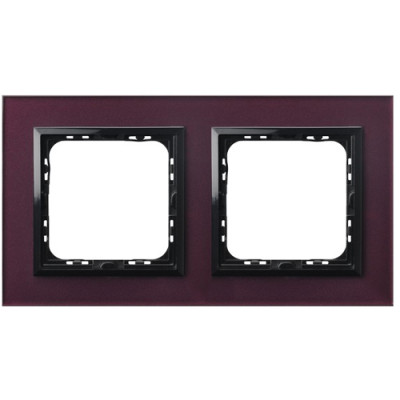 рамка 2-а горизонтальна Слива скло Ospel Sonata