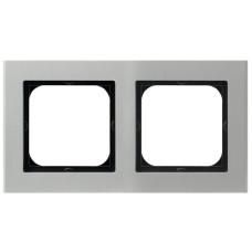 рамка 2-а горизонтальна Алюміній Ospel Sonata