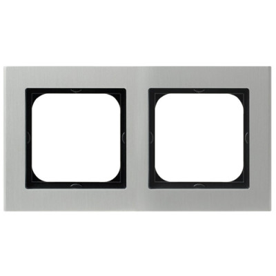 рамка 2-а горизонтальна Алюміній Ospel Sonata
