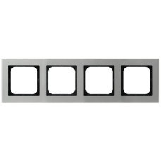 рамка 4-а горизонтальна Алюміній Ospel Sonata