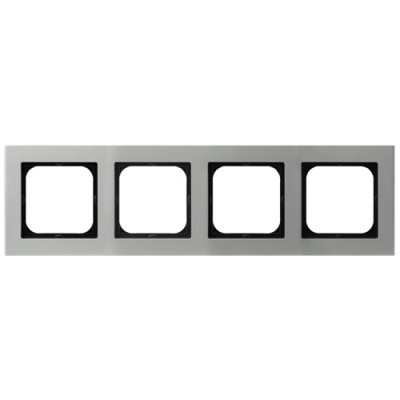 рамка 4-а горизонтальна Алюміній Ospel Sonata