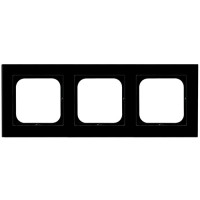 рамка 3-а горизонтальна Чорне скло Ospel Sonata