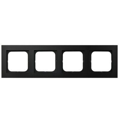 рамка 4-а горизонтальна Чорний Ospel Sonata