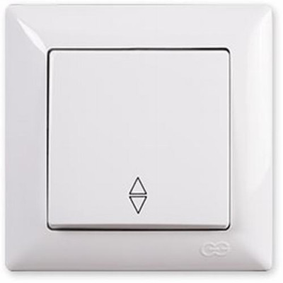 Вимикач 1кл. прохідний Visage Білий