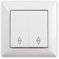 Вимикач 2кл. прохідний Visage Білий