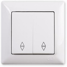 Вимикач 2кл. прохідний Visage Білий