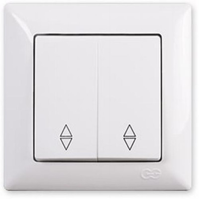 Вимикач 2кл. прохідний Visage Білий