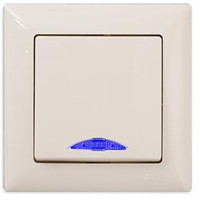 Вимикач 1кл. з підсвіткою Visage Крем