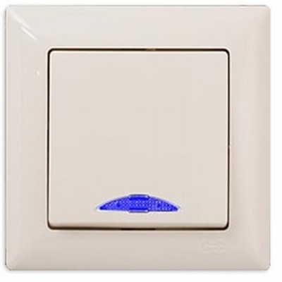 Вимикач 1кл. з підсвіткою Visage Крем