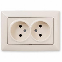 Розетка подвійна VISAGE Крем