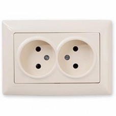 Розетка подвійна VISAGE Крем