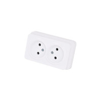 Розетка накладна 2-на MISYA Біла