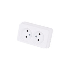 Розетка накладна 2-на MISYA Біла