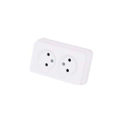 Розетка накладна 2-на MISYA Біла